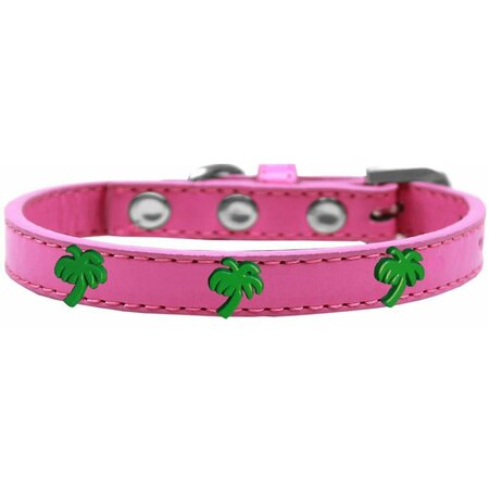 MIRAGE PET PRODUCTS Green Palm Tree Widget Dog CollarBright Pink Size 14 631-24 BPK14